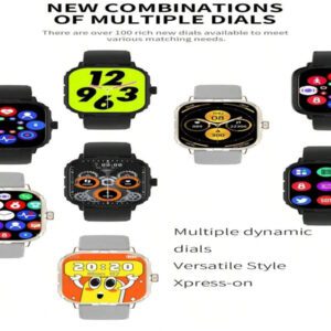CHAONB Montre connectée Tracker d'activité de fitness Écran tactile pleine HD Contrôle de la musique Moniteur de santé Rappel d'appel et de message SMS Distance Montre connectée sport 2025 Bracelet intelligent Compteur de pas Calories Notification de message en ligne Composition de message Appel BT Fréquence cardiaque Réveil Lampe de poche Météo