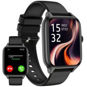1 pièce Nouvelle Montre connectée unisexe en silicone, cadran/répondre aux appels, podomètre, calories, alarme, rappel d'appel/message entrant, montre connectée multifonctionnelle pour sport, écran tactile plein écran 1.44", convient pour smartphone, cadeau pour les vacances