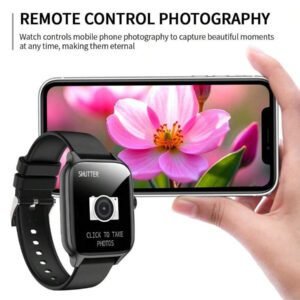 1 pièce Nouvelle Montre connectée unisexe en silicone, cadran/répondre aux appels, podomètre, calories, alarme, rappel d'appel/message entrant, montre connectée multifonctionnelle pour sport, écran tactile plein écran 1.44", convient pour smartphone, cadeau pour les vacances