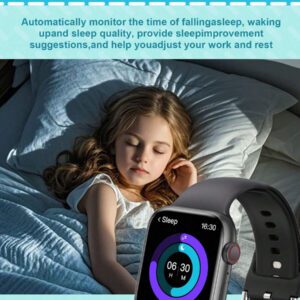 1 pièce Montre connectée multifonction pour enfants et adolescents avec bracelet en silicone de 4,65 cm, prise en charge des modes sportifs, contrôle de l'appareil photo, applications sociales, rappel de notification, Bluetooth pour Android et iOS, batterie 180mAh, convient pour l'école et les sports