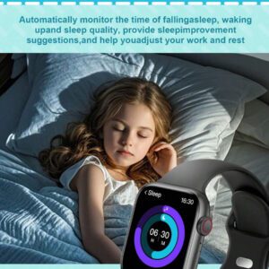 1 pièce Montre connectée multifonction pour enfants et adolescents avec bracelet en silicone de 4,65 cm, prise en charge des modes sportifs, contrôle de l'appareil photo, applications sociales, rappel de notification, Bluetooth pour Android et iOS, batterie 180mAh, convient pour l'école et les sports