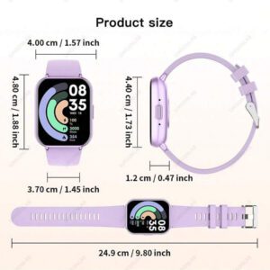 Montre connectée pour femmes, écran tactile plein 1,83", rappel d'appel, plus de 100 modes sportifs, résistance à l'eau 10 m, batterie 280 mAh. Nouvelle montre connectée pour femmes permettant de passer ou de répondre à des appels sans fil, rappel d'informations, cadrans personnalisables. Compatible avec et Android. Cadeau pour femme.