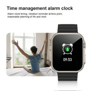 1 pièce Montre connectée sport unisexe avec bracelet en silicone, montre connectée multifonction avec appel, podomètre, compteur de calories, notification SMS, compatible avec les smartphones Android et iOS