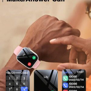 1 pièce Montre connectée sport unisexe avec bracelet en silicone, montre connectée multifonction avec appel, podomètre, compteur de calories, notification SMS, compatible avec les smartphones Android et iOS