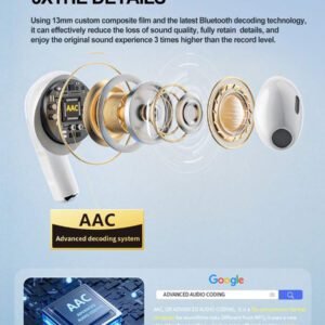 Écouteurs sans fil, casque sans fil, écouteurs intra-auriculaires, écouteurs sans fil, écouteurs intra-auriculaires BT 5.3 avec graves puissants