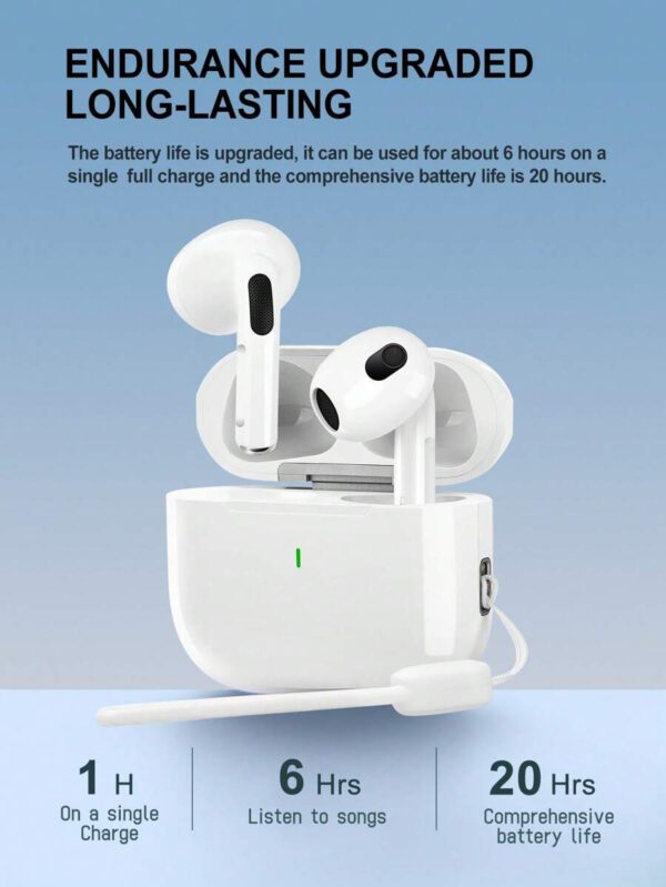 Écouteurs sans fil, casque sans fil, écouteurs intra-auriculaires, écouteurs sans fil, écouteurs intra-auriculaires BT 5.3 avec graves puissants – Image 6
