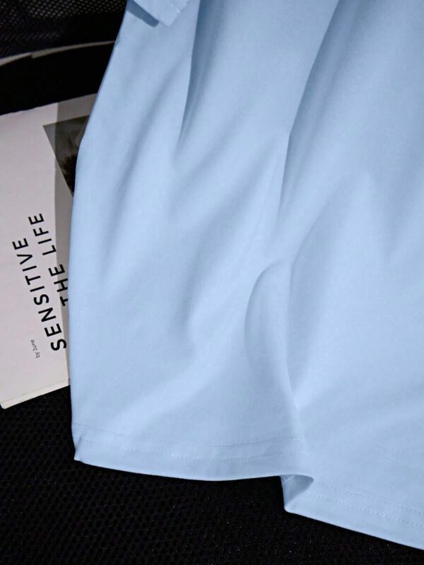 SHEIN PETITE T-shirt femme à col rond, manches courtes, couleur unie, été – Image 12
