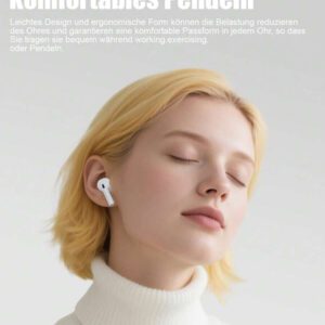 Écouteurs intra-auriculaires sans fil Pods ANC avec réduction de bruit (-36 dB) et étui de chargement MagSafe, 30 h d'autonomie, stéréo Hi-Fi 360°, étanches, pour téléphones Android/lPhone, AlRPods Pro, iPad, iOS, ordinateurs portables, pour iOS, utilisateurs Android, cadeaux pour la famille, les amis, les enfants, les anniversaires, le printemps, les petits amis, les petites amies, les vacances, Pâques. Petits écouteurs intra-auriculaires sans fil, portables, avec étui de chargement.