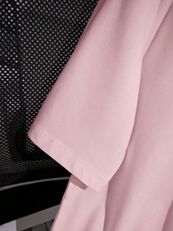 SHEIN PETITE T-shirt femme à col rond, manches courtes, couleur unie, été – Image 28