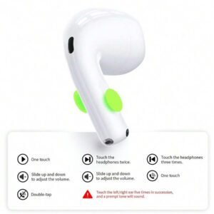 Écouteurs intra-auriculaires sans fil Pods ANC avec réduction de bruit (-36 dB) et étui de chargement MagSafe, 30 h d'autonomie, stéréo Hi-Fi 360°, étanches, pour téléphones Android/lPhone, AlRPods Pro, iPad, iOS, ordinateurs portables, pour iOS, utilisateurs Android, cadeaux pour la famille, les amis, les enfants, les anniversaires, le printemps, les petits amis, les petites amies, les vacances, Pâques. Petits écouteurs intra-auriculaires sans fil, portables, avec étui de chargement.