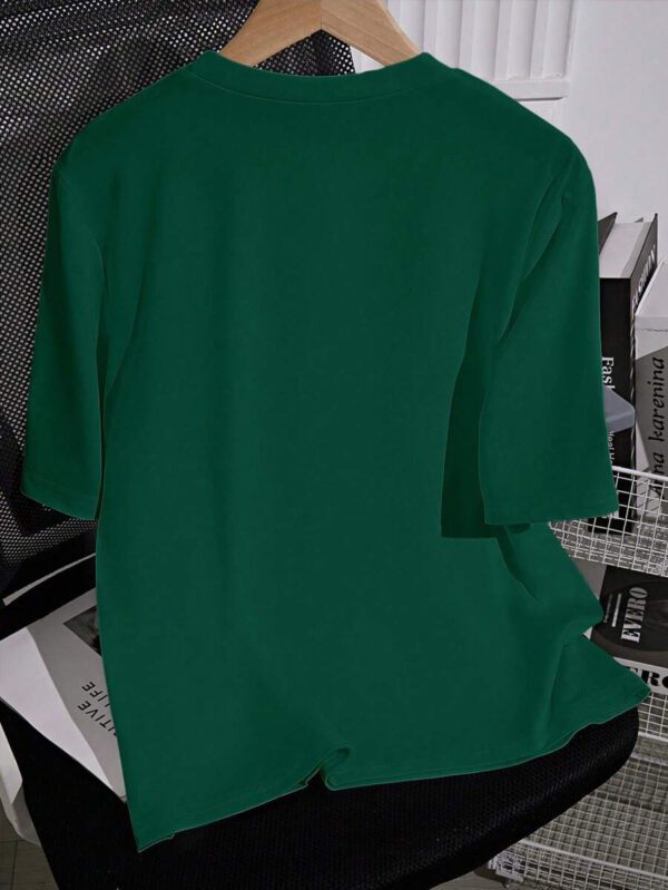 SHEIN PETITE T-shirt femme à col rond, manches courtes, couleur unie, été – Image 46