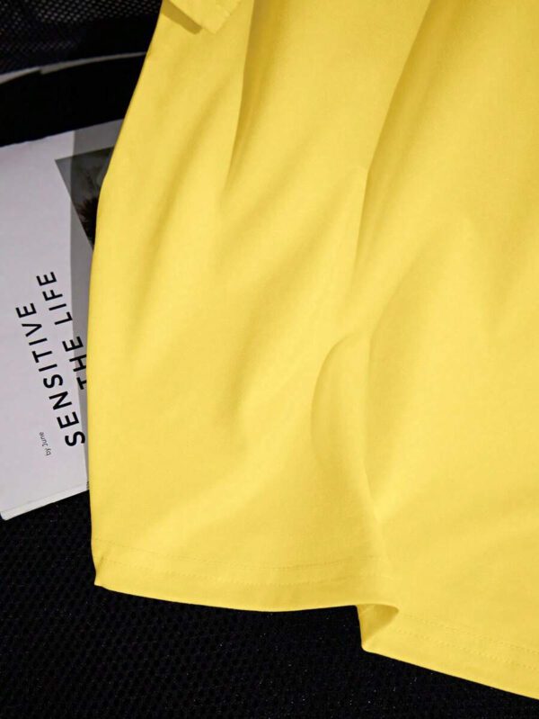 SHEIN PETITE T-shirt femme à col rond, manches courtes, couleur unie, été – Image 77
