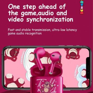 Disney Écouteurs Bluetooth Disney LF-918 Angel, annulation passive du bruit, son HIFI à semi-intra-auriculaire, appel clair avec micro, longue durée de vie de la batterie, écouteurs sans fil pour sports, musique et jeux, compatibles avec smartphones et tablettes
