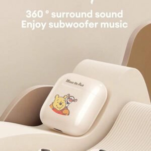 Disney Écouteurs Bluetooth Disney LF-918 Angel, annulation passive du bruit, son HIFI à semi-intra-auriculaire, appel clair avec micro, longue durée de vie de la batterie, écouteurs sans fil pour sports, musique et jeux, compatibles avec smartphones et tablettes