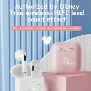 Disney Écouteurs Bluetooth Disney LF-918 Angel, annulation passive du bruit, son HIFI à semi-intra-auriculaire, appel clair avec micro, longue durée de vie de la batterie, écouteurs sans fil pour sports, musique et jeux, compatibles avec smartphones et tablettes