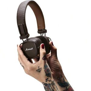 Marshall Casque sans fil Major III 3 avec micro, écouteurs de jeu avec graves profonds, pliables, pour sports et musique rock. Casque Bluetooth