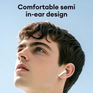Lenovo Écouteurs sans fil LP23, son stéréo haute-fidélité intra-auriculaire, avec microphone sensible, appels voix haute définition, annulation de bruit intelligente, modes musique et jeux, faible latence, autonomie, convient pour smartphones et ordinateurs