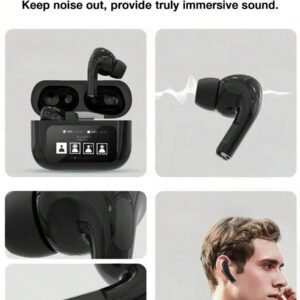 Écouteurs véritablement sans fil, étui intelligent amélioré, écouteurs antibruit actifs et réduction du bruit avec appel HD, étanche, son premium immersif pour iOS Android, écouteurs de musique, sport, entraînement