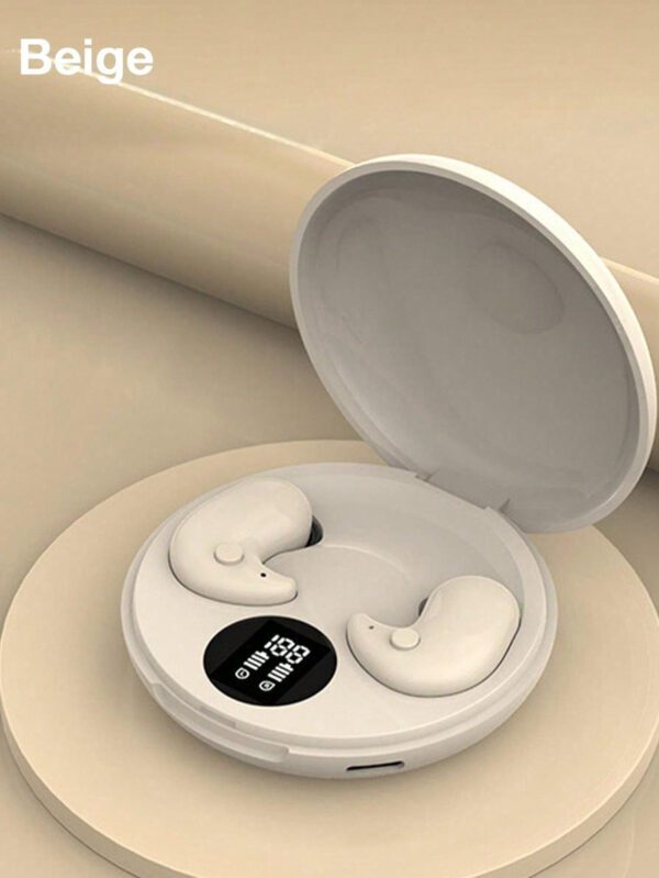 GENAI Mini écouteurs pour le sommeil, écouteurs sans fil de 5,3 pouces intra-auriculaires légers avec microphone intégré, étanches IPX5, son premium immersif parfait pour dormir, s'entraîner, faire du jogging, du yoga, pour l'insomnie, les voyages en avion, la méditation – Image 3