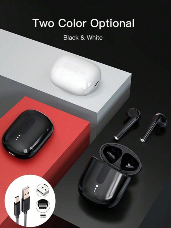 Earbuds Sans Fil Ly02 Avec Réduction De Bruit Enc Pour Appel/contrôle Tactile Avec Port De Charge Usb-c, Écouteurs Pour Les Fêtes, Écouteurs Et Haut-parleur Pour Les Jeux, Microphone - Cadeau De La Saint-valentin – Image 5