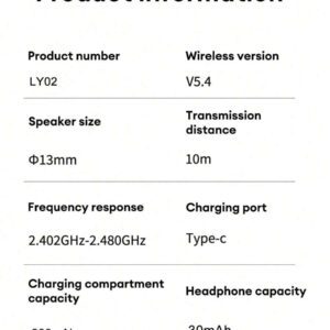 Earbuds Sans Fil Ly02 Avec Réduction De Bruit Enc Pour Appel/contrôle Tactile Avec Port De Charge Usb-c, Écouteurs Pour Les Fêtes, Écouteurs Et Haut-parleur Pour Les Jeux, Microphone - Cadeau De La Saint-valentin