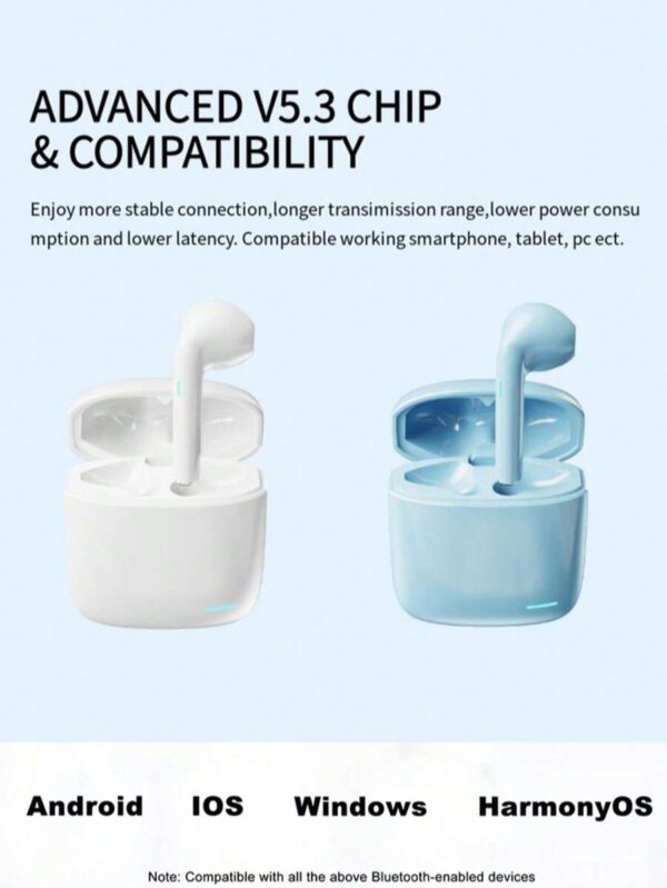 Earbuds Sans Fil Ly02 Avec Réduction De Bruit Enc Pour Appel/contrôle Tactile Avec Port De Charge Usb-c, Écouteurs Pour Les Fêtes, Écouteurs Et Haut-parleur Pour Les Jeux, Microphone - Cadeau De La Saint-valentin – Image 38