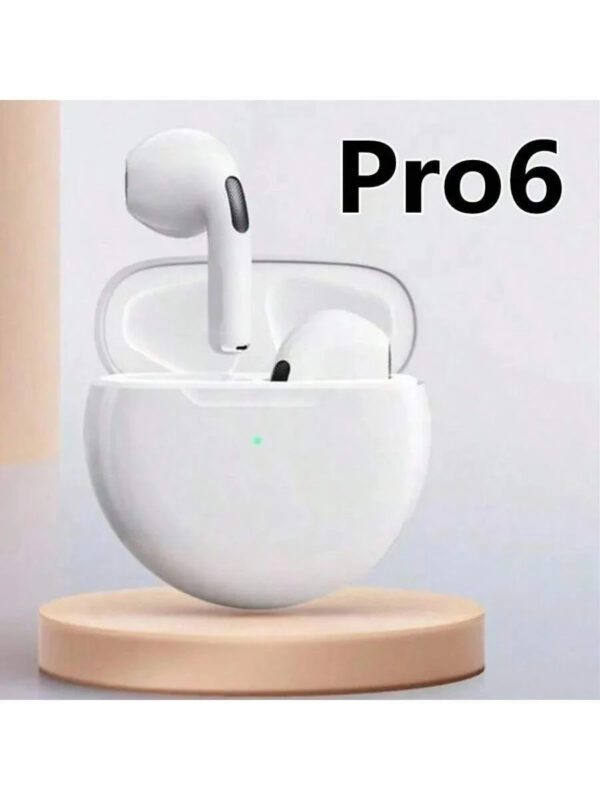 Écouteurs Bluetooth Pro 6 compatibles avec , casque Bluetooth sans fil anti-bruit avec microphone, oreillettes sans fil Pro6 de 160 mAh – Image 2