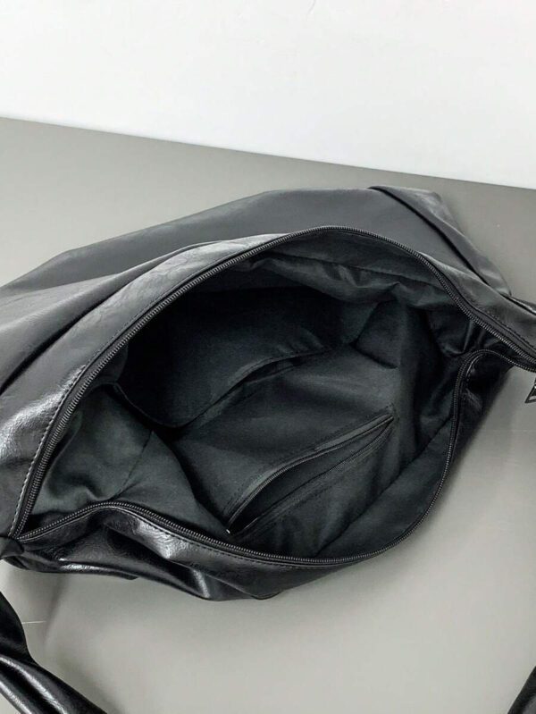 Sac cabas rétro Ins, sac à bandoulière de grande capacité avec sangle non réglable, sac besace vintage casual pour homme, sac bandoulière mode pour le trajet domicile-travail, les voyages, l'école, l'université. Accessoires de voyage et de vacances essentiels pour hommes. Nouveaux articles de vie pour étudiants. Sacs mode pour hommes. Sac d'école pour la remise des diplômes. Sac rétro. Sac d'école. Sac de corps pour homme. – Image 10