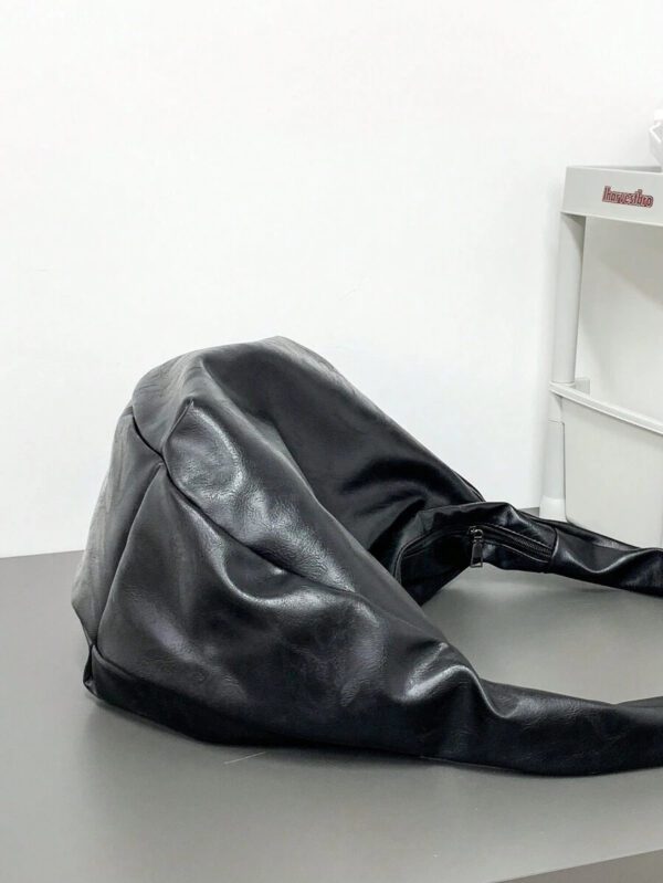 Sac cabas rétro Ins, sac à bandoulière de grande capacité avec sangle non réglable, sac besace vintage casual pour homme, sac bandoulière mode pour le trajet domicile-travail, les voyages, l'école, l'université. Accessoires de voyage et de vacances essentiels pour hommes. Nouveaux articles de vie pour étudiants. Sacs mode pour hommes. Sac d'école pour la remise des diplômes. Sac rétro. Sac d'école. Sac de corps pour homme. – Image 12