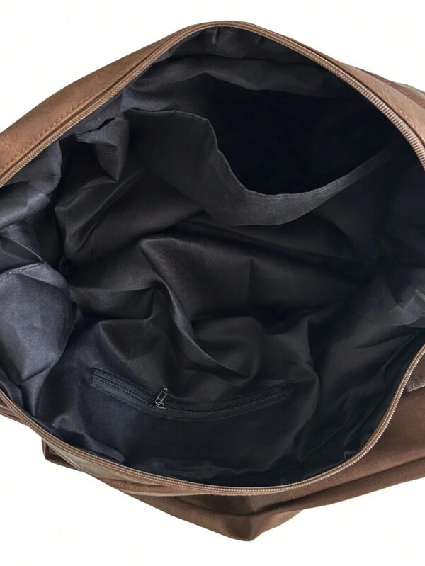 Sac cabas rétro Ins, sac à bandoulière de grande capacité avec sangle non réglable, sac besace vintage casual pour homme, sac bandoulière mode pour le trajet domicile-travail, les voyages, l'école, l'université. Accessoires de voyage et de vacances essentiels pour hommes. Nouveaux articles de vie pour étudiants. Sacs mode pour hommes. Sac d'école pour la remise des diplômes. Sac rétro. Sac d'école. Sac de corps pour homme. – Image 20