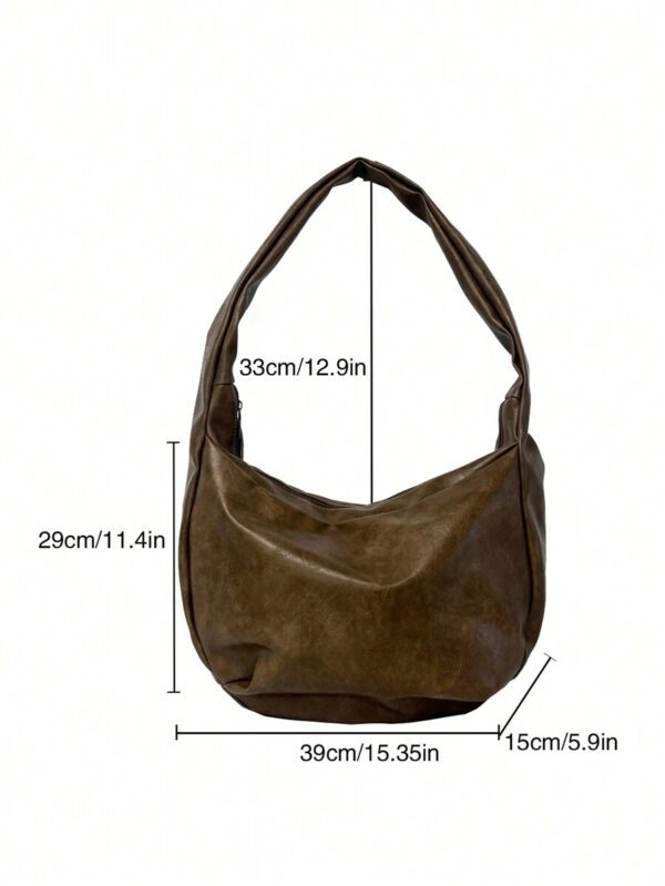 Sac cabas rétro Ins, sac à bandoulière de grande capacité avec sangle non réglable, sac besace vintage casual pour homme, sac bandoulière mode pour le trajet domicile-travail, les voyages, l'école, l'université. Accessoires de voyage et de vacances essentiels pour hommes. Nouveaux articles de vie pour étudiants. Sacs mode pour hommes. Sac d'école pour la remise des diplômes. Sac rétro. Sac d'école. Sac de corps pour homme. – Image 21