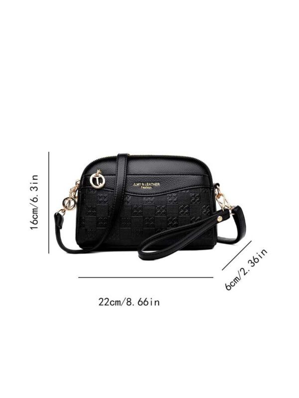 Nouveau sac à bandoulière mode classique avec design décoratif lettres joker, sac carré multi-compartiments, sac de mode rétro, sac à main élégant, sac de navette professionnel, convient pour le shopping, les trajets domicile-travail, les cadeaux de vacances – Image 12