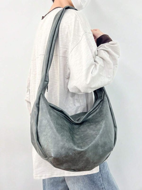 Sac cabas rétro Ins, sac à bandoulière de grande capacité avec sangle non réglable, sac besace vintage casual pour homme, sac bandoulière mode pour le trajet domicile-travail, les voyages, l'école, l'université. Accessoires de voyage et de vacances essentiels pour hommes. Nouveaux articles de vie pour étudiants. Sacs mode pour hommes. Sac d'école pour la remise des diplômes. Sac rétro. Sac d'école. Sac de corps pour homme. – Image 27