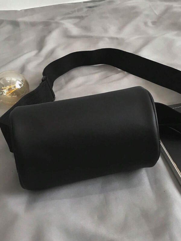 1 pièce Sac bandoulière pour hommes, sac à épaule mode petit, sac de navetteur pour hommes, sac cylindre avec chaîne, sac petit polyvalent et simple, sac à bandoulière, durable et imperméable – Image 7