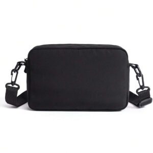Sac carré en polyester avec poche avant à fermeture éclair, cadeau pour le père, sac bandoulière scolaire, sac de sport pour lycéen, étudiant universitaire, pour les voyages, le collège, l'école. Sac à bandoulière minimaliste pour les hommes. Sac messager, petit sac, sac de collège, sac latéral, nouveaux articles de vie pour les étudiants, les hommes essentiels, le porte-monnaie essentiel