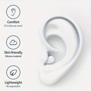 Écouteurs sans fil intra-auriculaires mini ultra-petits, de haute qualité sonore, avec réduction de bruit, fonctionnement invisible, tactile et vocal, idéaux pour le sommeil et les cours avec communication binaurale