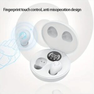 Écouteurs sans fil intra-auriculaires mini ultra-petits, de haute qualité sonore, avec réduction de bruit, fonctionnement invisible, tactile et vocal, idéaux pour le sommeil et les cours avec communication binaurale
