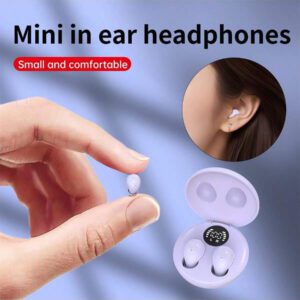 Écouteurs sans fil intra-auriculaires mini ultra-petits, de haute qualité sonore, avec réduction de bruit, fonctionnement invisible, tactile et vocal, idéaux pour le sommeil et les cours avec communication binaurale