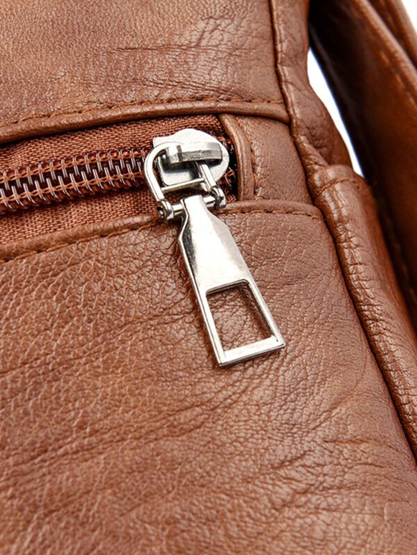 Sac carré vintage rétro à détail tressé et fermetures éclair multiples, cadeau de fête des mères pour maman, sac vintage inspiré du rétro pour femmes – Image 6