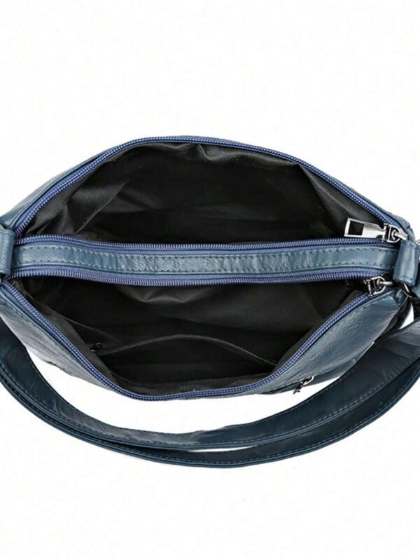 Sac carré vintage rétro à détail tressé et fermetures éclair multiples, cadeau de fête des mères pour maman, sac vintage inspiré du rétro pour femmes – Image 23