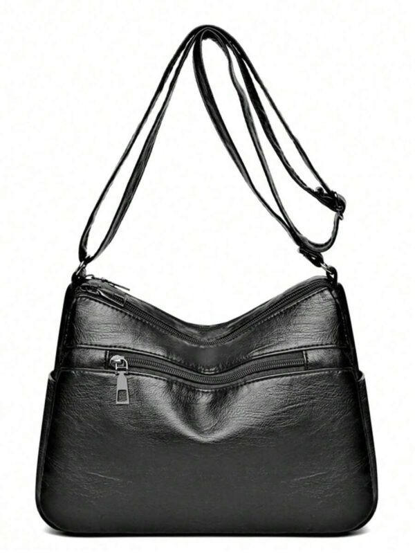 Sac carré vintage rétro à détail tressé et fermetures éclair multiples, cadeau de fête des mères pour maman, sac vintage inspiré du rétro pour femmes – Image 35