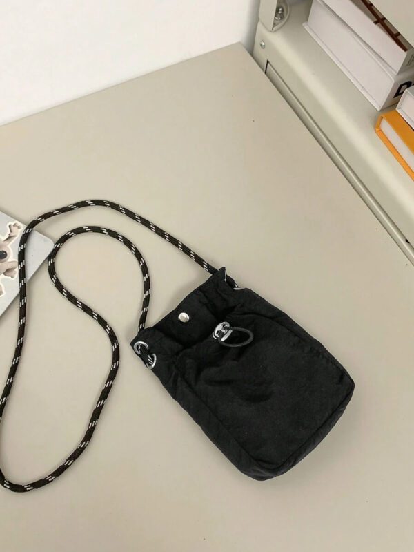 Sacoche/sac bandoulière mini pour homme, pochette pour téléphone, portefeuille. Idéal pour la randonnée, les voyages d'automne, Noël, l'hiver. Cadeaux pour hommes. Sac d'épaule polyvalent, grande capacité, extérieur mode et décontracté. Petit sac pour hommes, sac pour portable – Image 16