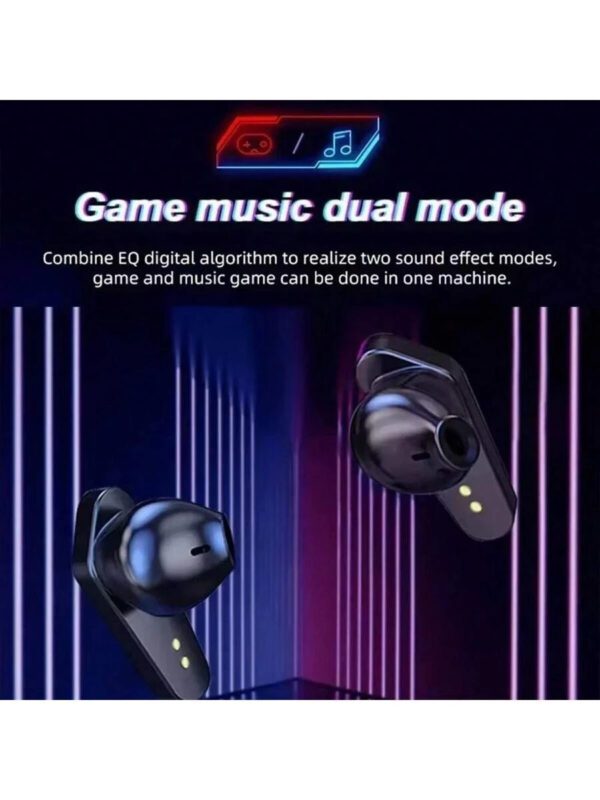 Écouteurs de jeu TWS X15 sans fil Bluetooth avec micro, son grave, positionnement audio 9D stéréo Musique Hifi Casque pour joueur, capacité de batterie 200 mAh – Image 4
