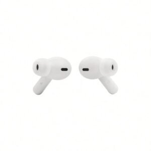 JBL Écouteurs Bluetooth sans fil WAVE BEAM, intra-auriculaires avec micro, réduction de bruit, mode d'Awareness, étanche à la transpiration et à la poussière, compatible avec iOS et Android - Blanc