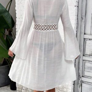 SHEIN Swim Kimono À Double Cercle À La Taille De Kimono À Sangle
