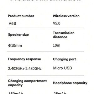 Écouteurs sans fil, style affaires noir, écouteurs sans fil intra-auriculaires avec boîtier de charge, sans câble, micro capacitif, annulation du bruit, contrôle du volume, pour utilisation téléphonique. Mini écouteurs de musique sans fil