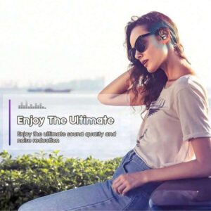 GENAI Écouteurs sans fil sport 2025 NOUVEAU BT 5.3 Casques Ultra Longue Durée de Lecture Avec Affichage LED Basses Puissantes Écouteurs Supra-Auriculaires Avec Crochets d'Oreille Étanches Pour Gym/Course/Entraînement