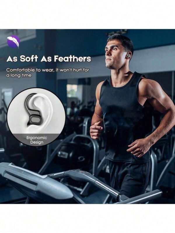 GENAI Écouteurs sans fil sport 2025 NOUVEAU BT 5.3 Casques Ultra Longue Durée de Lecture Avec Affichage LED Basses Puissantes Écouteurs Supra-Auriculaires Avec Crochets d'Oreille Étanches Pour Gym/Course/Entraînement – Image 6