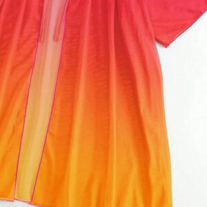 SHEIN Swim Kimono Dégradé À Cordon Manches Chauve-Souris En Tulle