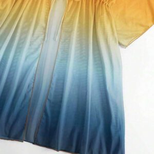 SHEIN Swim Kimono Dégradé À Cordon Manches Chauve-Souris En Tulle